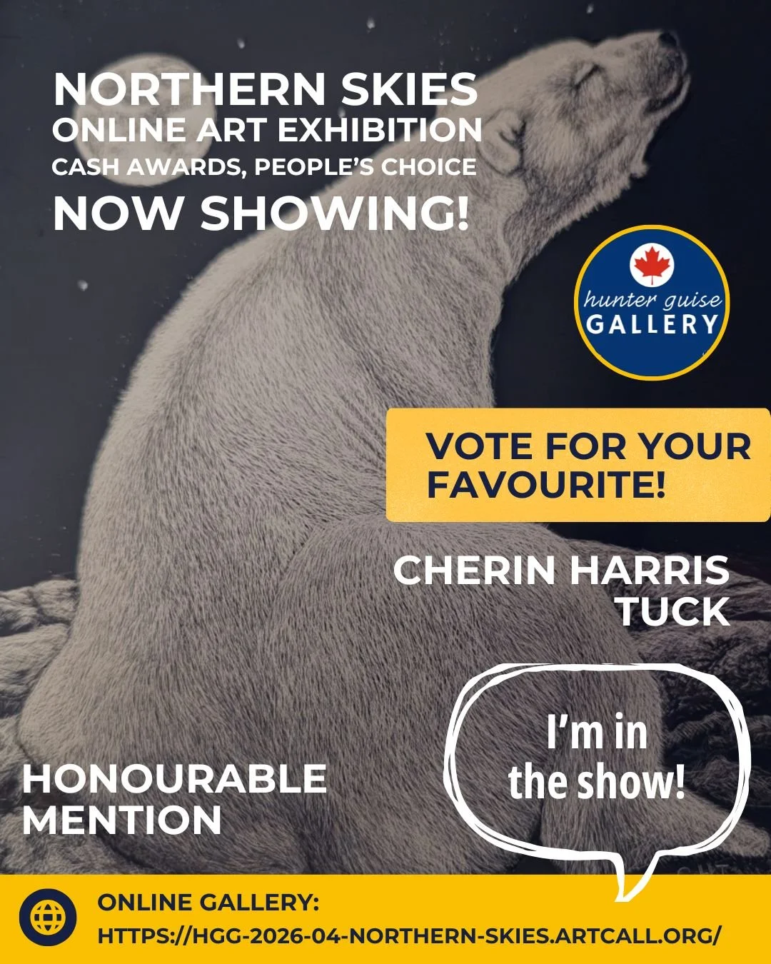 Cherin Harris Tuck, Honourable Mention at Northern Skies Online Exhibition and Sale