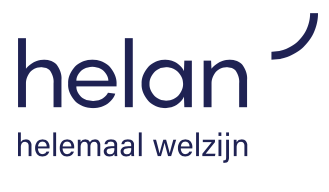 Logo van Helan met de slogan 'helemaal welzijn'.