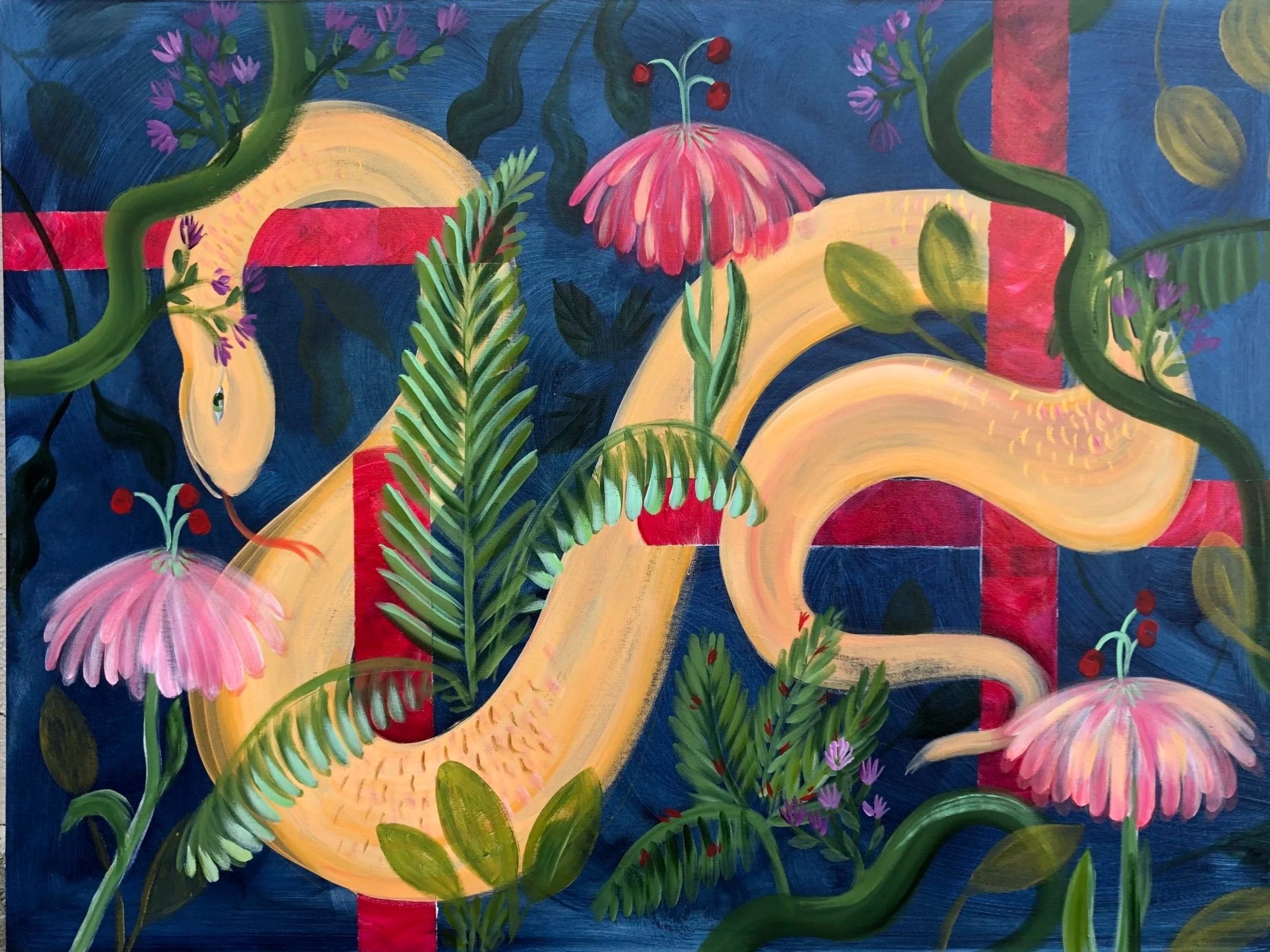 mimosa - 60x80 cm - acrylics on canvas - 1000 €