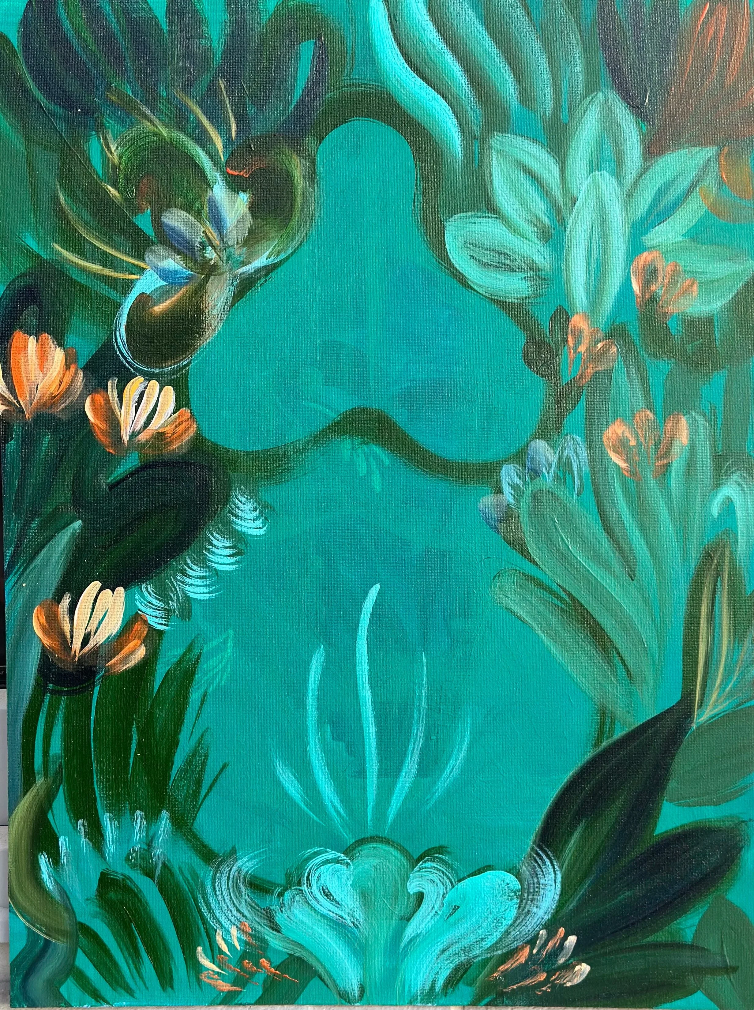 at the temple of flesh II - 30x40 cm - acrylics on canvas board - 300 €