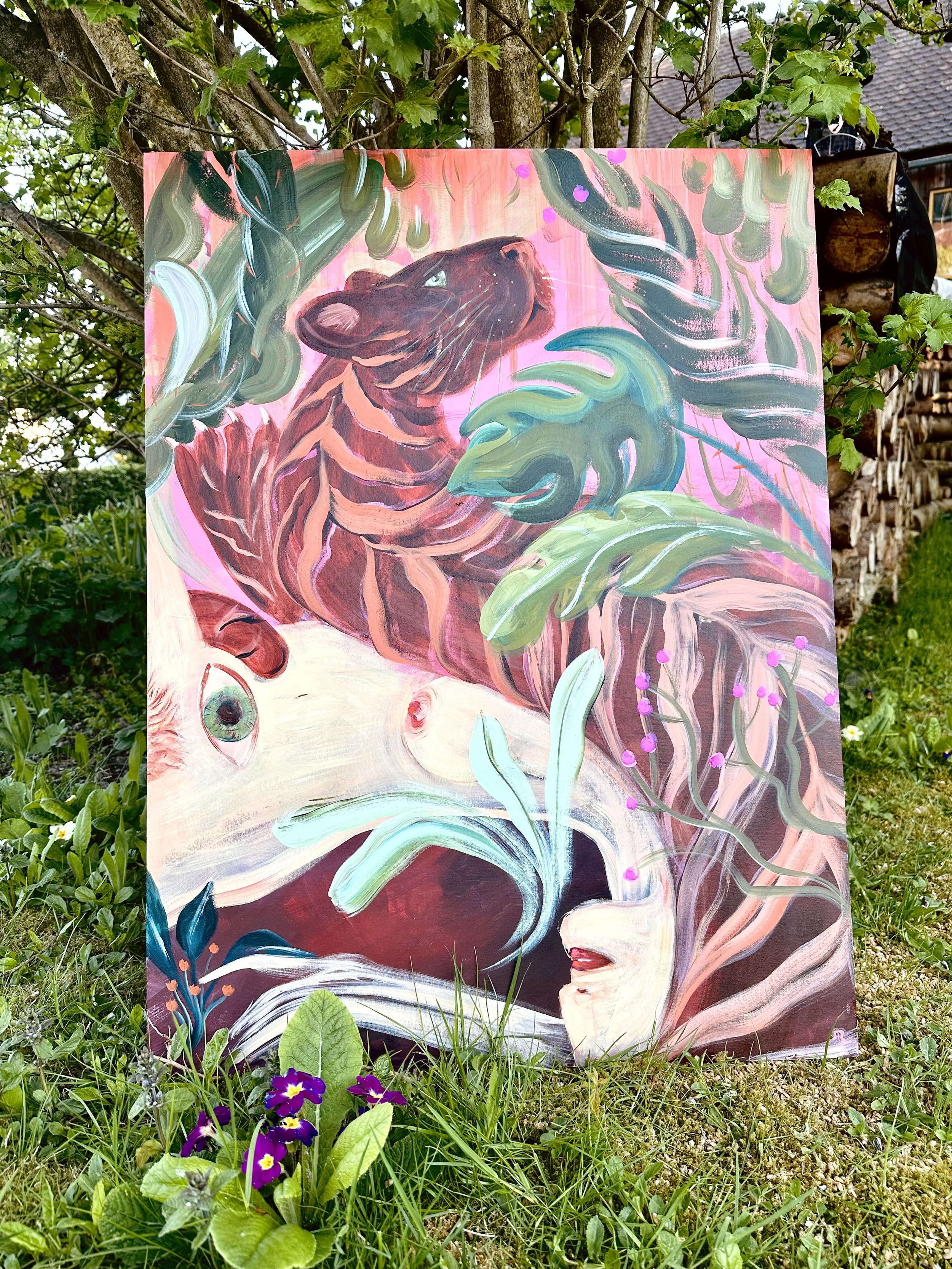 eros - 60x80 cm - acrylics on canvas board - SOLD