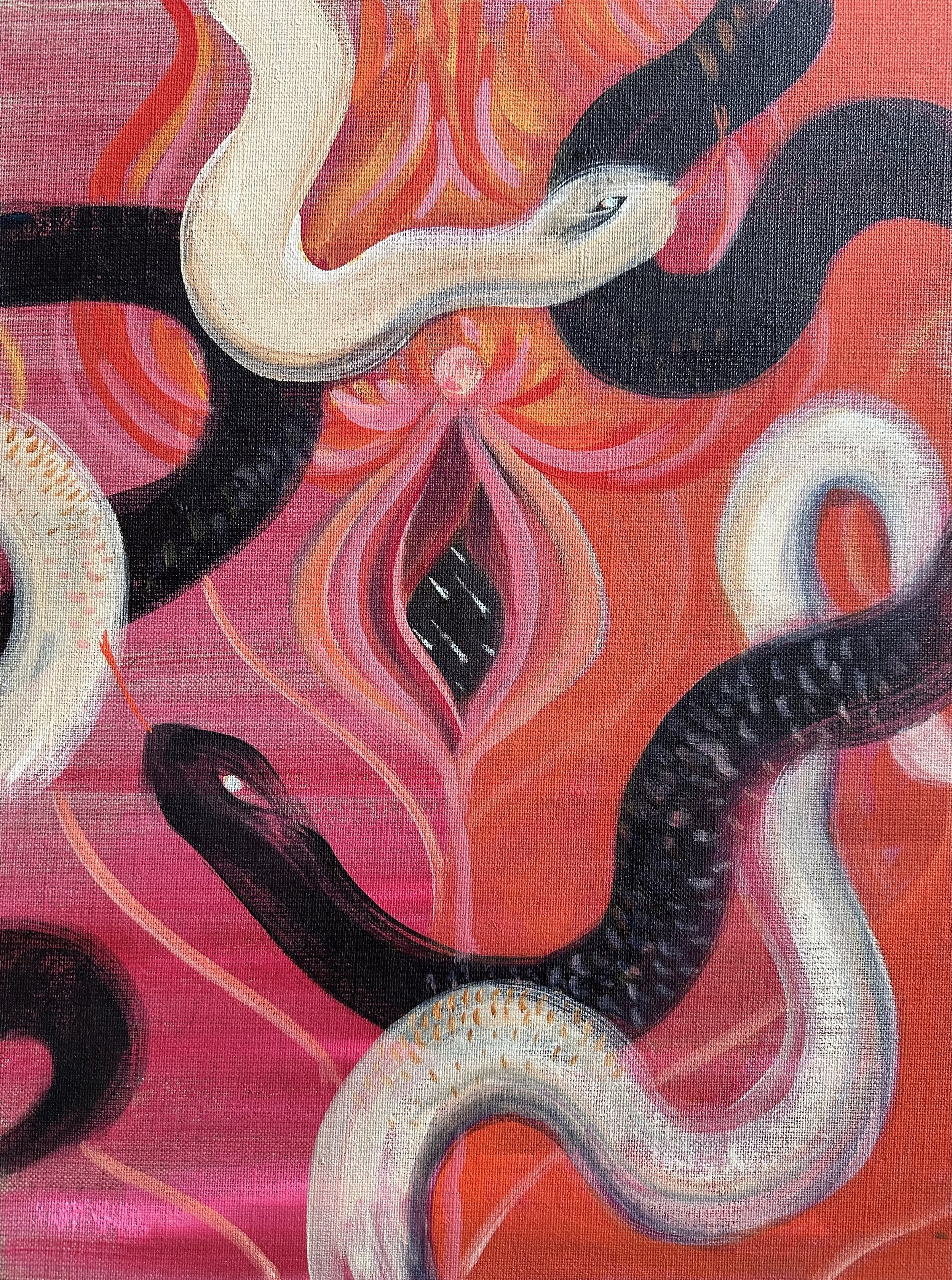 cosmic pussy - 30x40 cm - acrylics on canvas board - 300 €