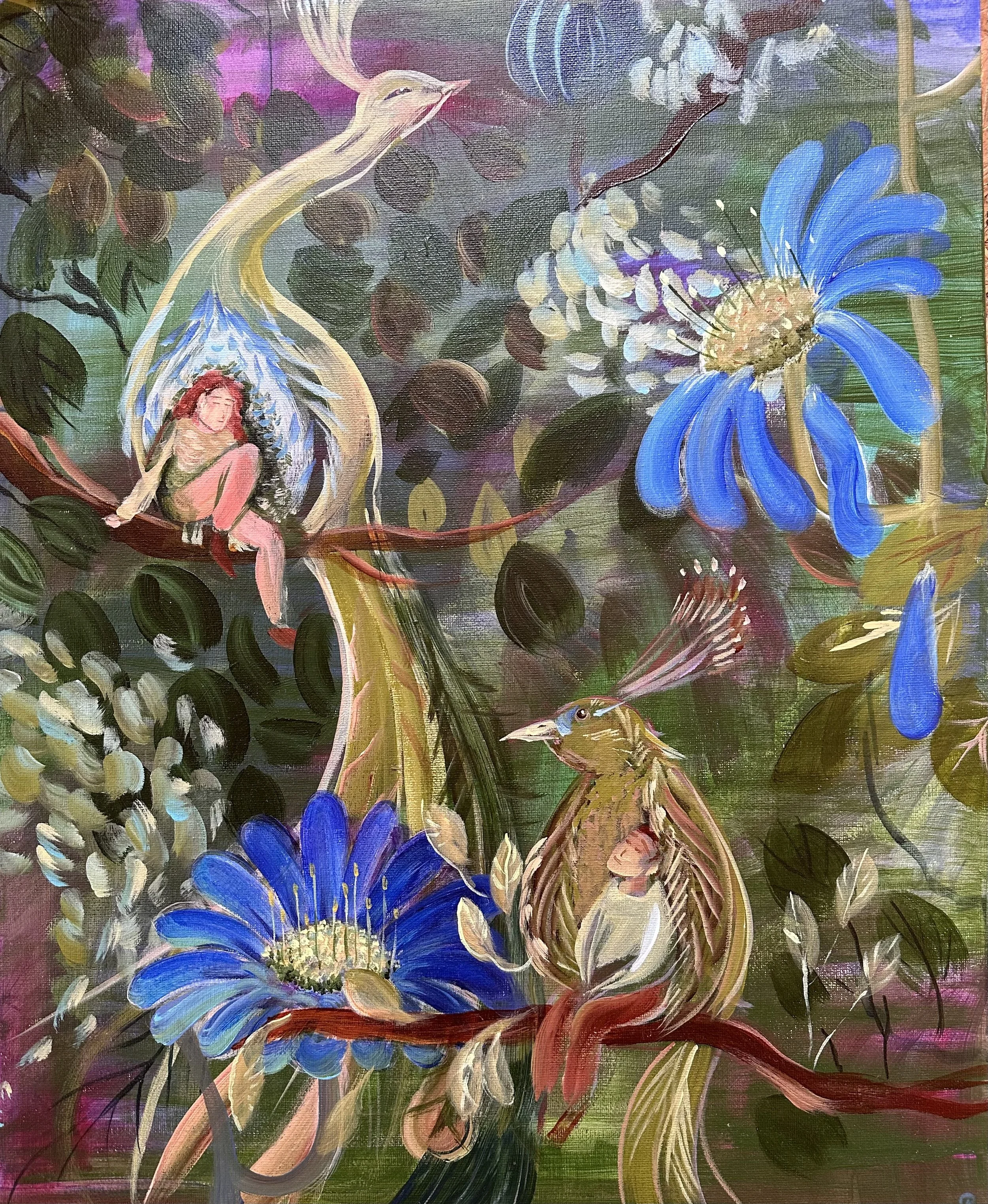 tender - 40x50 cm - acrylics on canvas board - 500 €