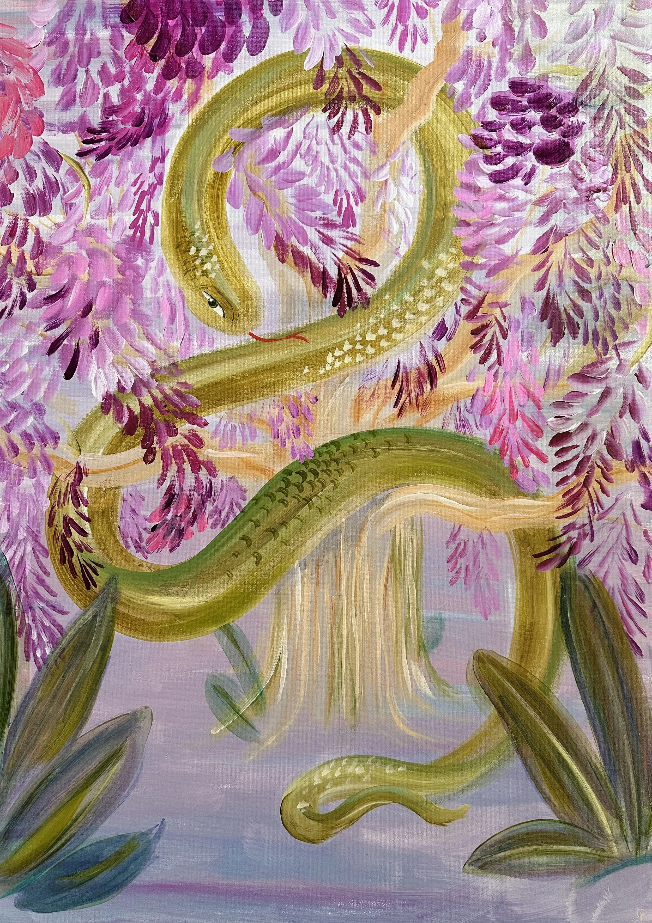 aura - 50x70cm - acrylics on canvas board - 700€