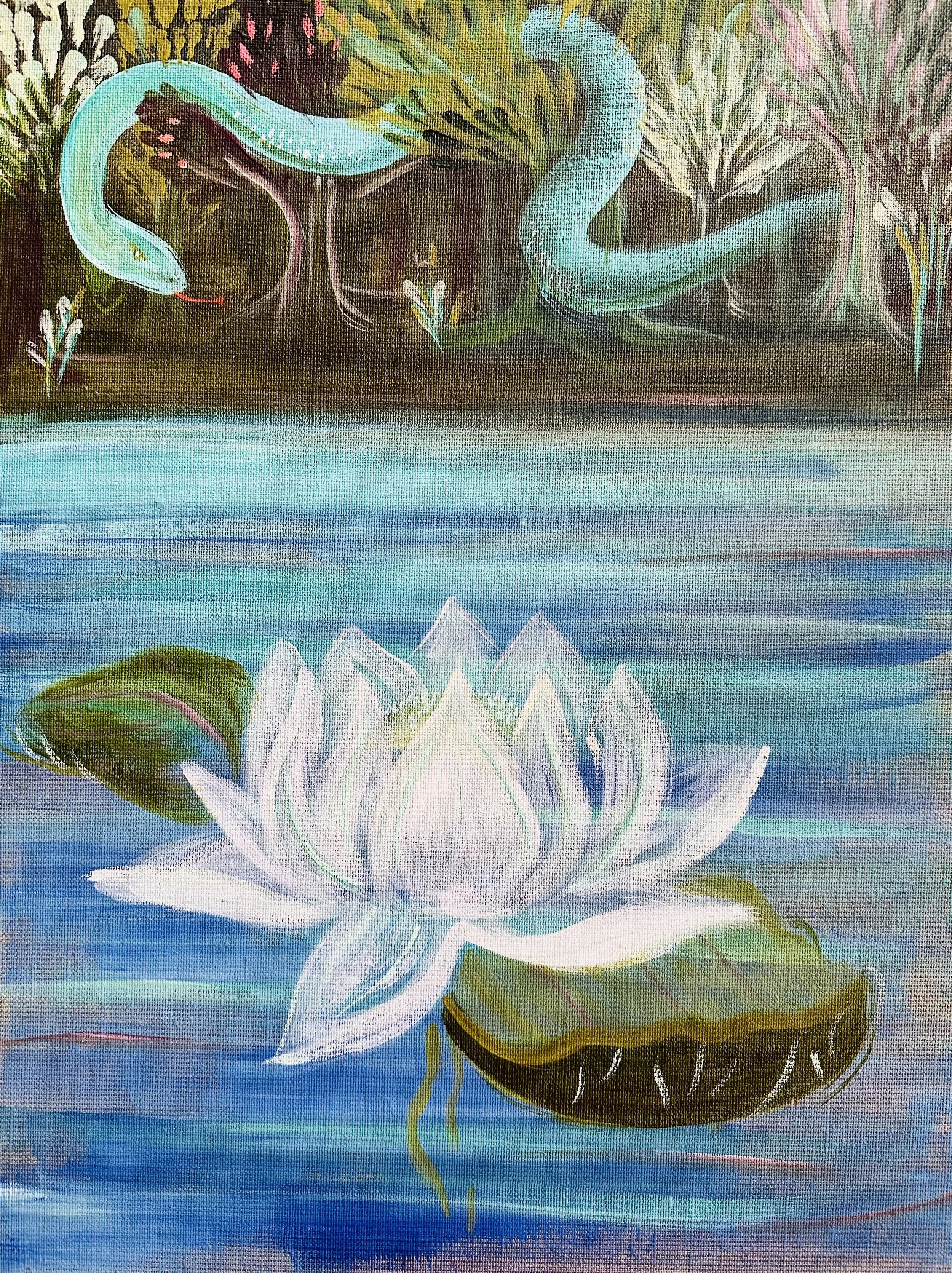 lotus - 30 x 40 cm - acrylics on canvas board - 200€