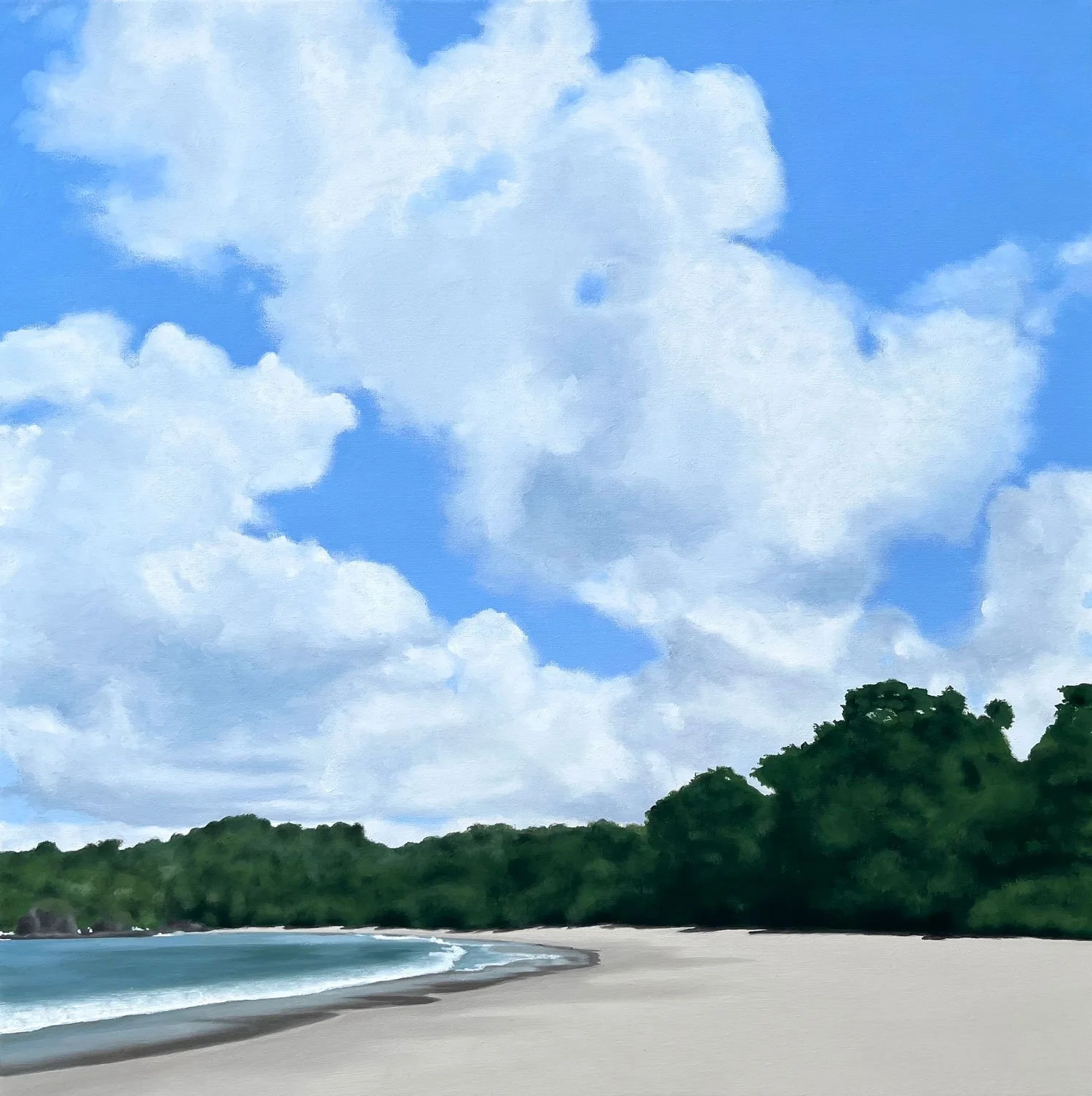 Playa Espadilla Sur. Oil on canvas. 50 x 50 cm. Framed. £595. AVAILABLE
