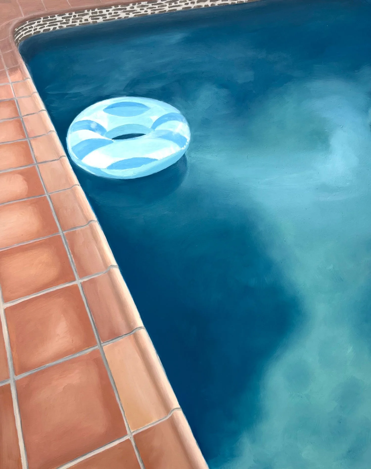 Time For a Swim. Oil on board. 24 x 30 cm. SOLD