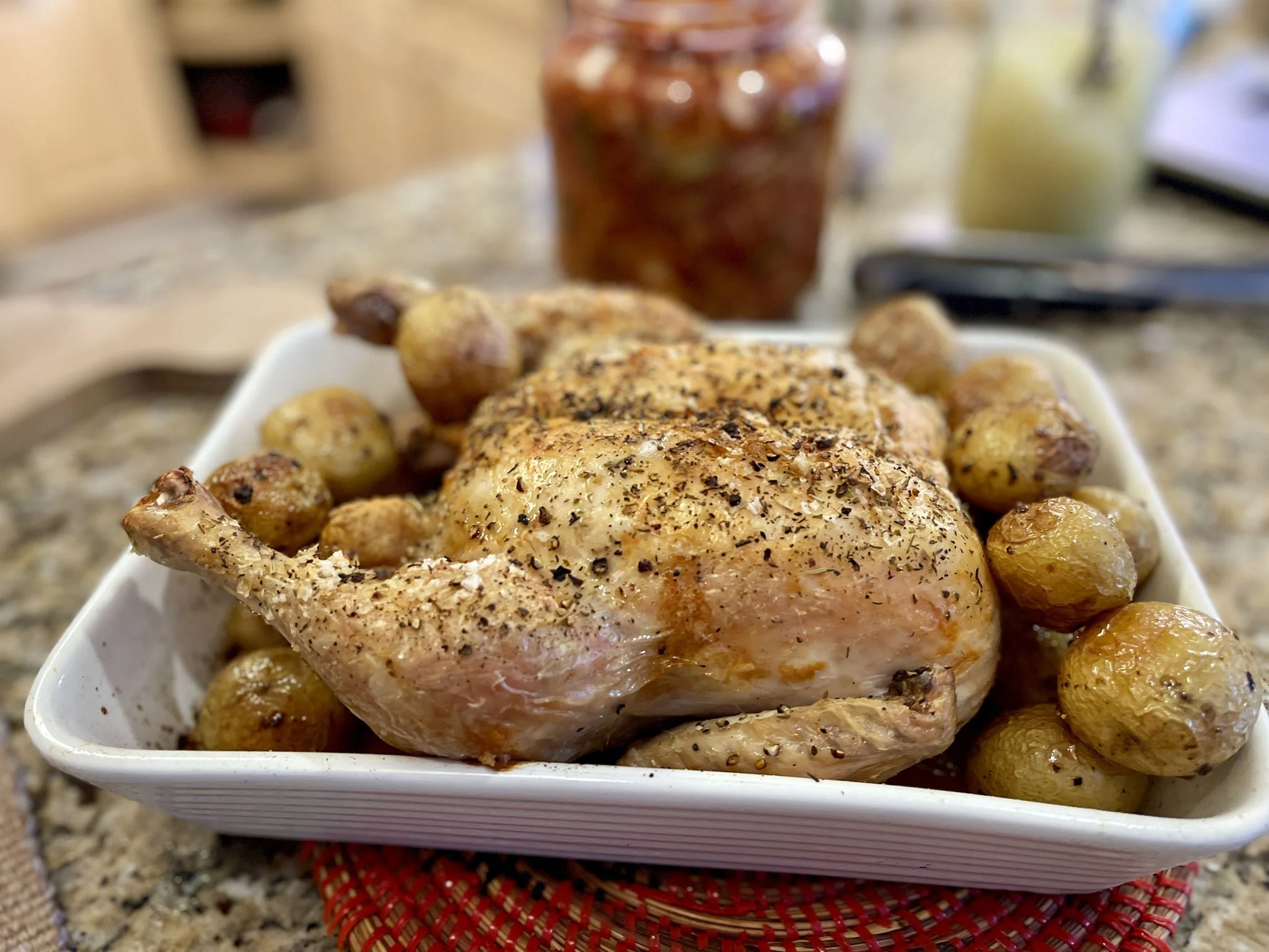 Roasted chicken &amp; potatoes