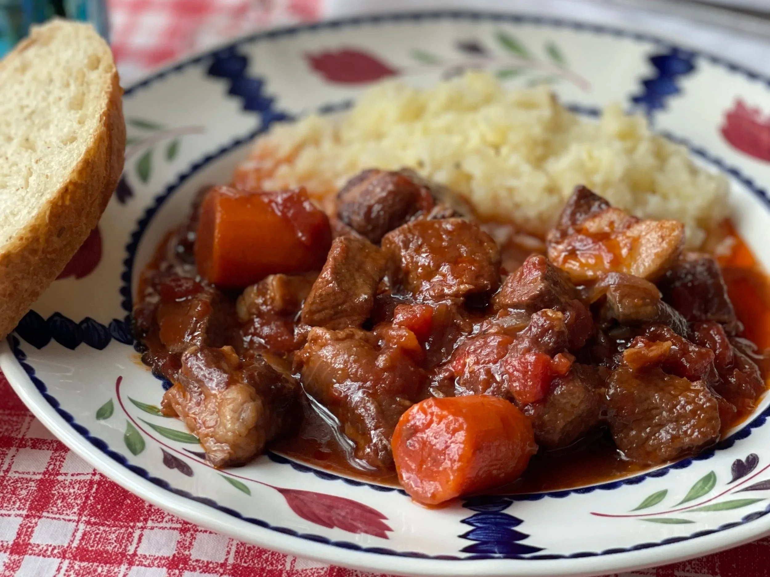Burgundy beef stew