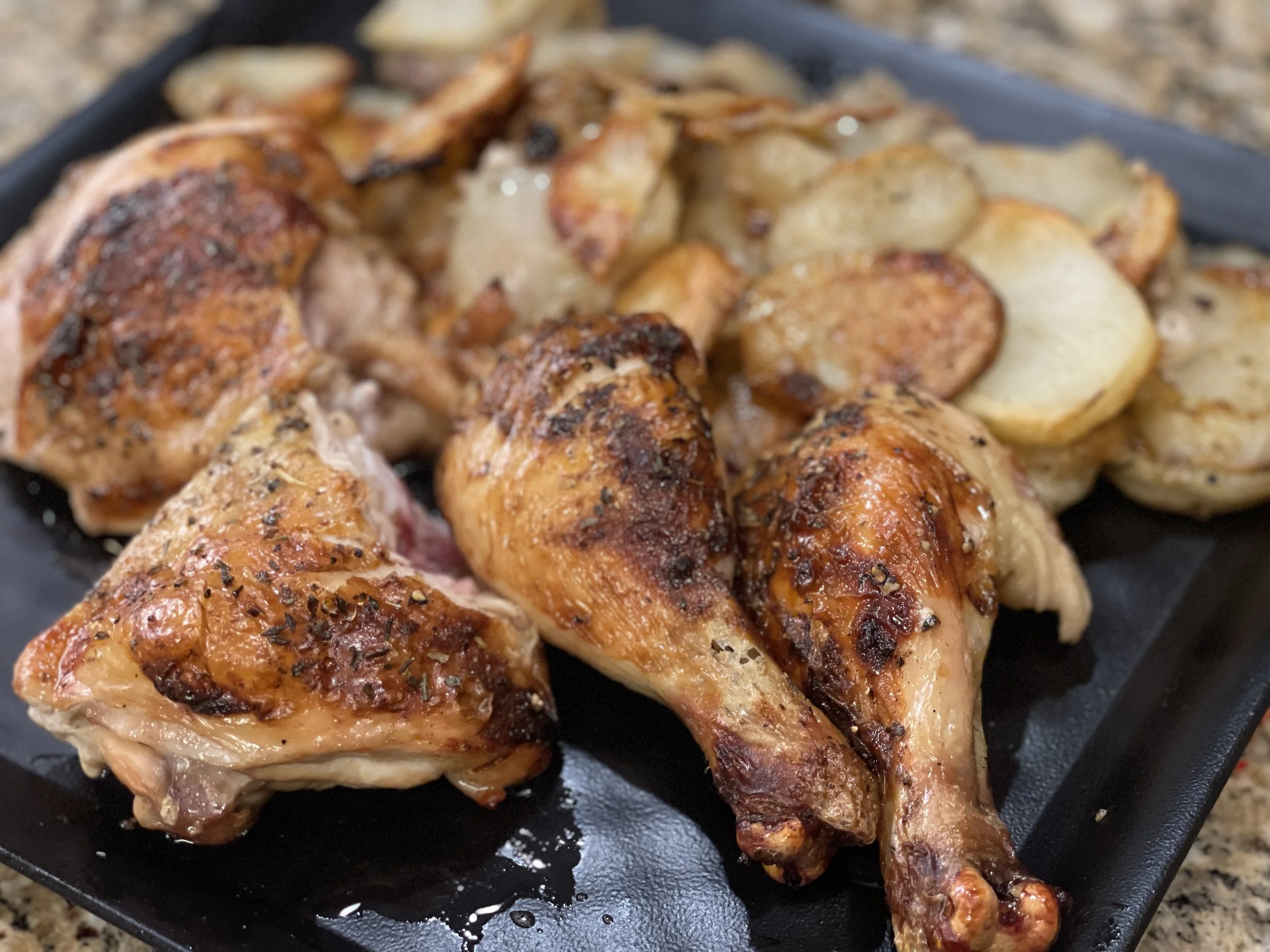 Roasted chicken &amp; potatoes