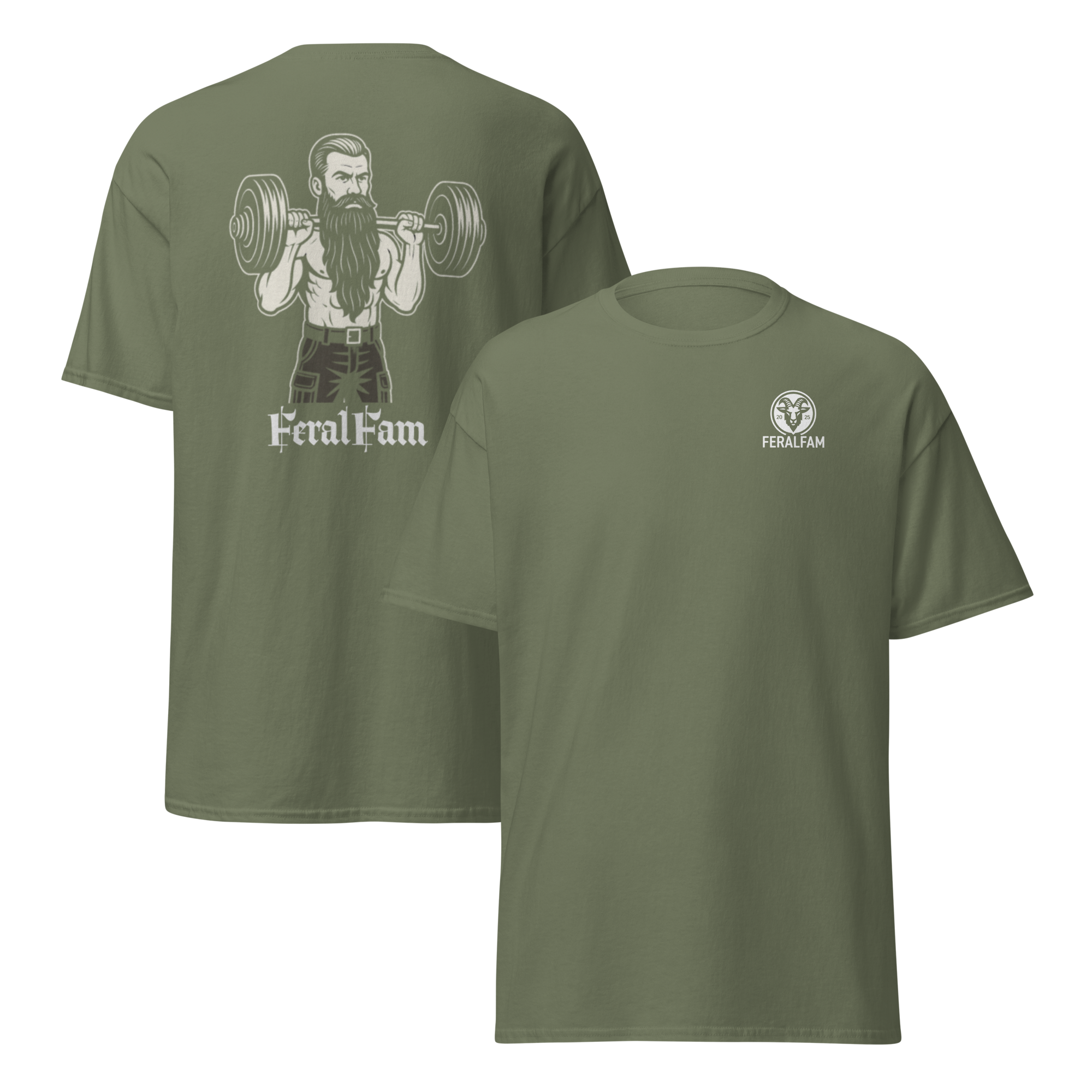 unisex-classic-tee-military-green-front-and-back-6857486f34f13.png
