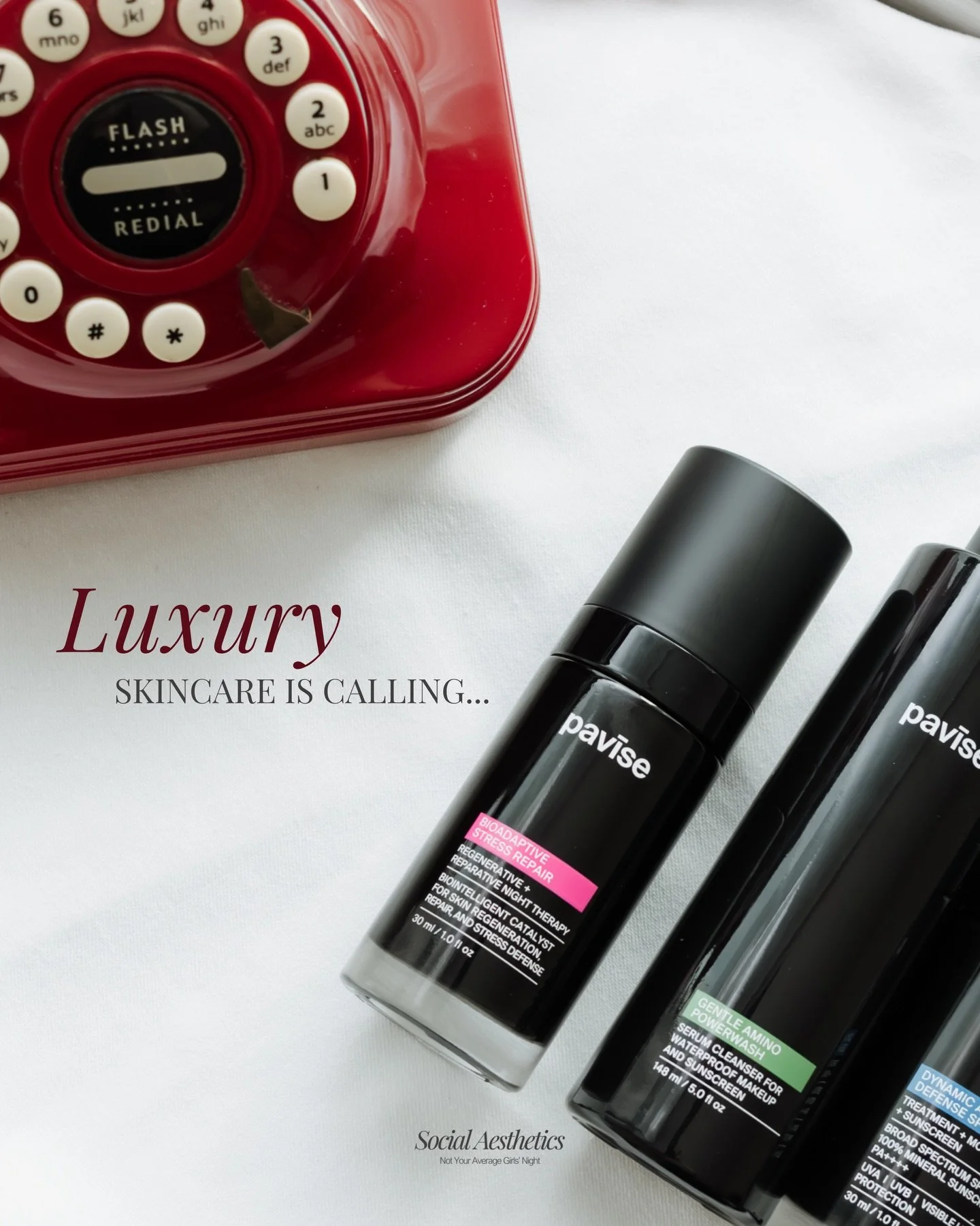 Where medical-grade science meets luxury skincare ✨ 
Meet Pavise, your skin&rsquo;s new favorite shield + repair system.

Science-backed skincare, now in person.

Grab your Pavise must-haves at our next Social Aesthetics event or visit our website in