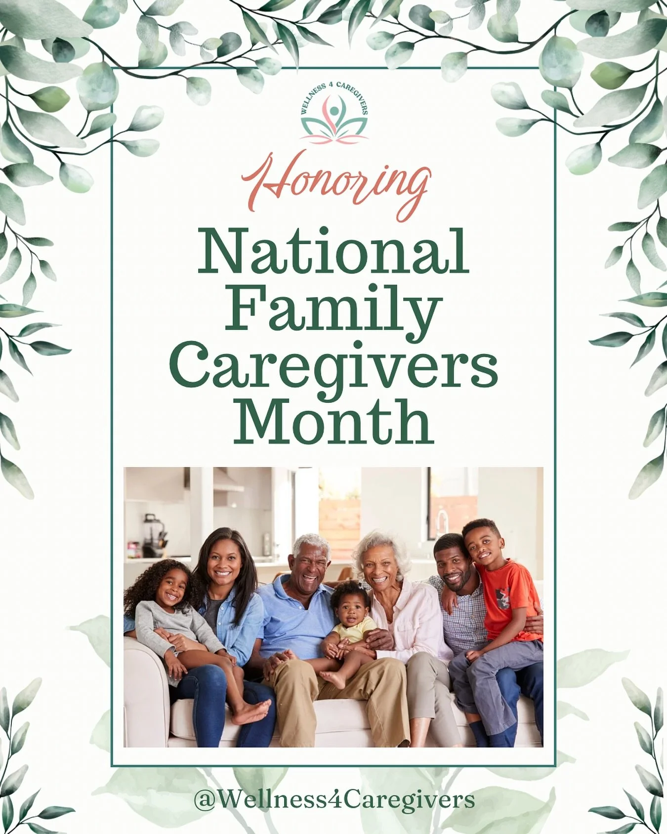 ✨ November is National Family Caregivers Month ✨

This month, we honor the heart and strength of every caregiver &mdash; those who give endlessly, love deeply, and hold families together through care. 💛

Wellness 4 Caregivers was born from my person