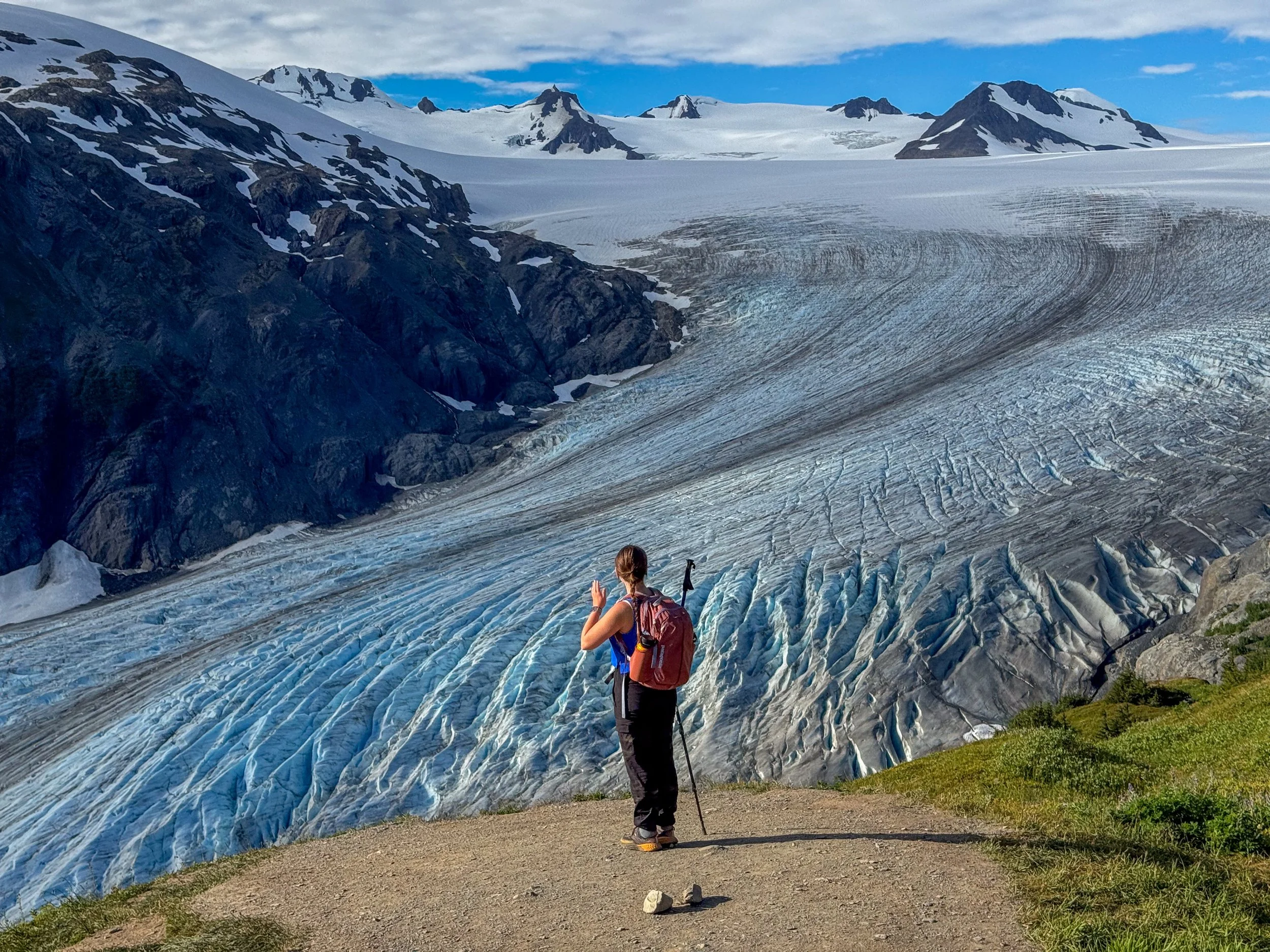 exit glacier view from the harding icefield trail