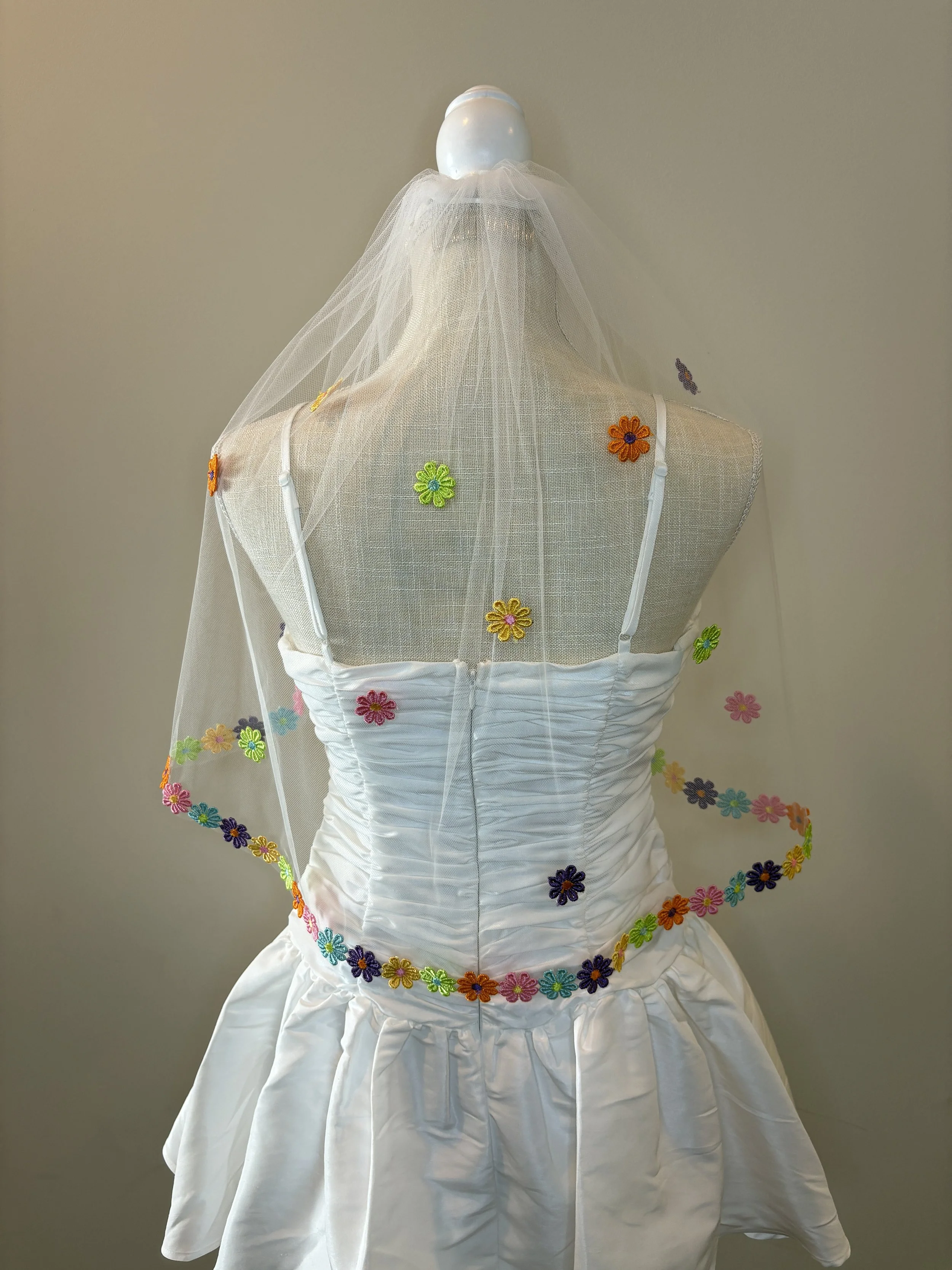 Neon Rainbow Flower Trim $50