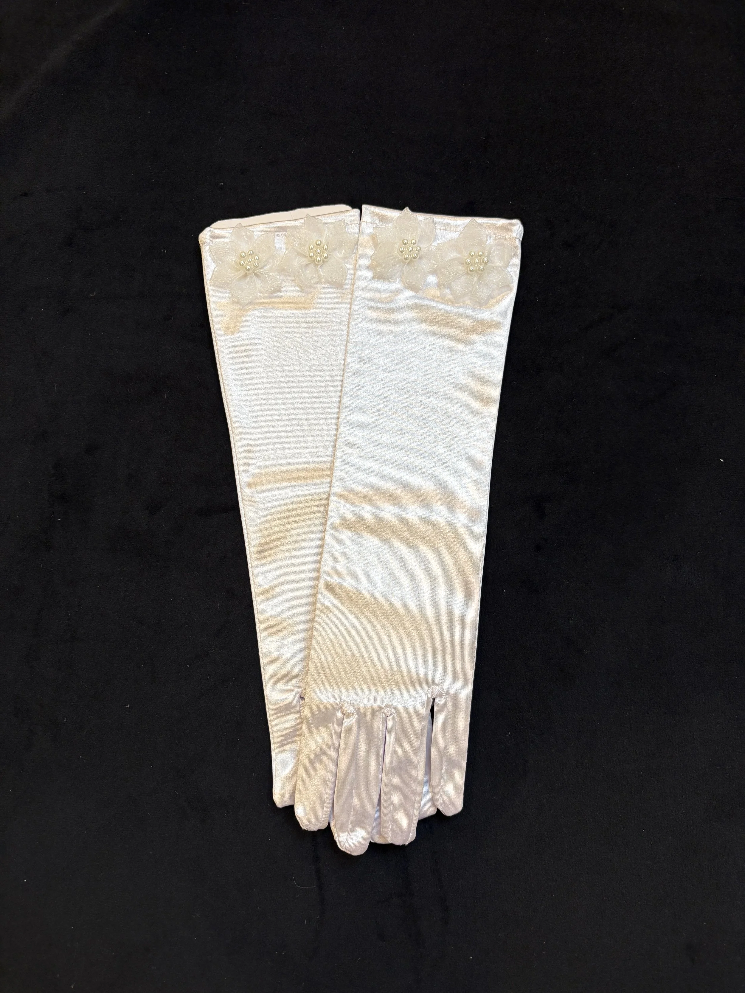 White Satin Gloves
$12