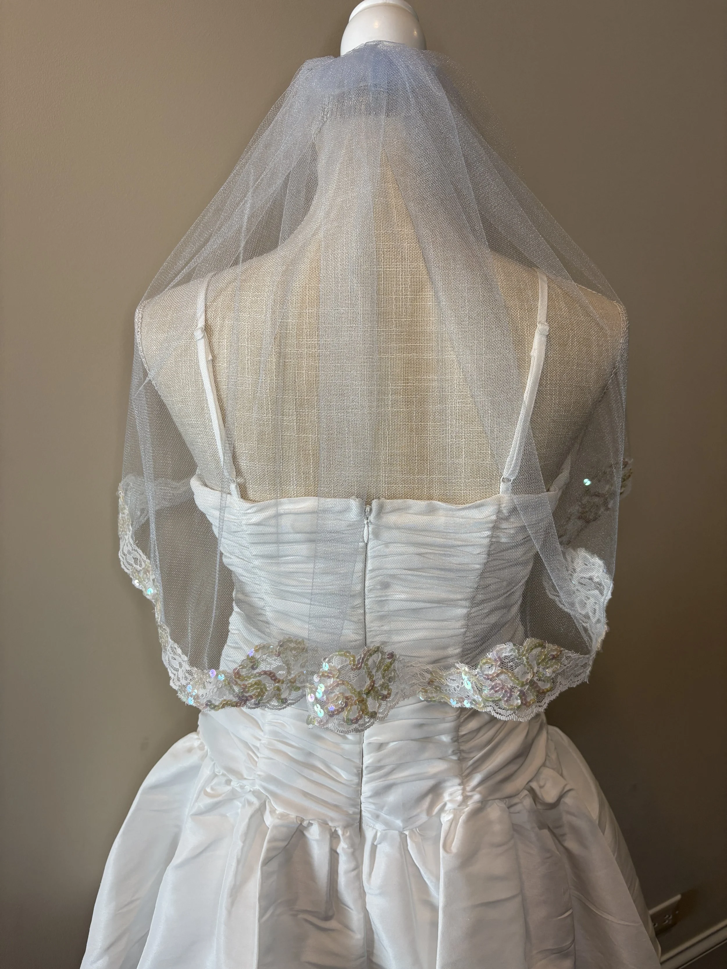 Light Blue Shimmer with Iridescent Trim $60