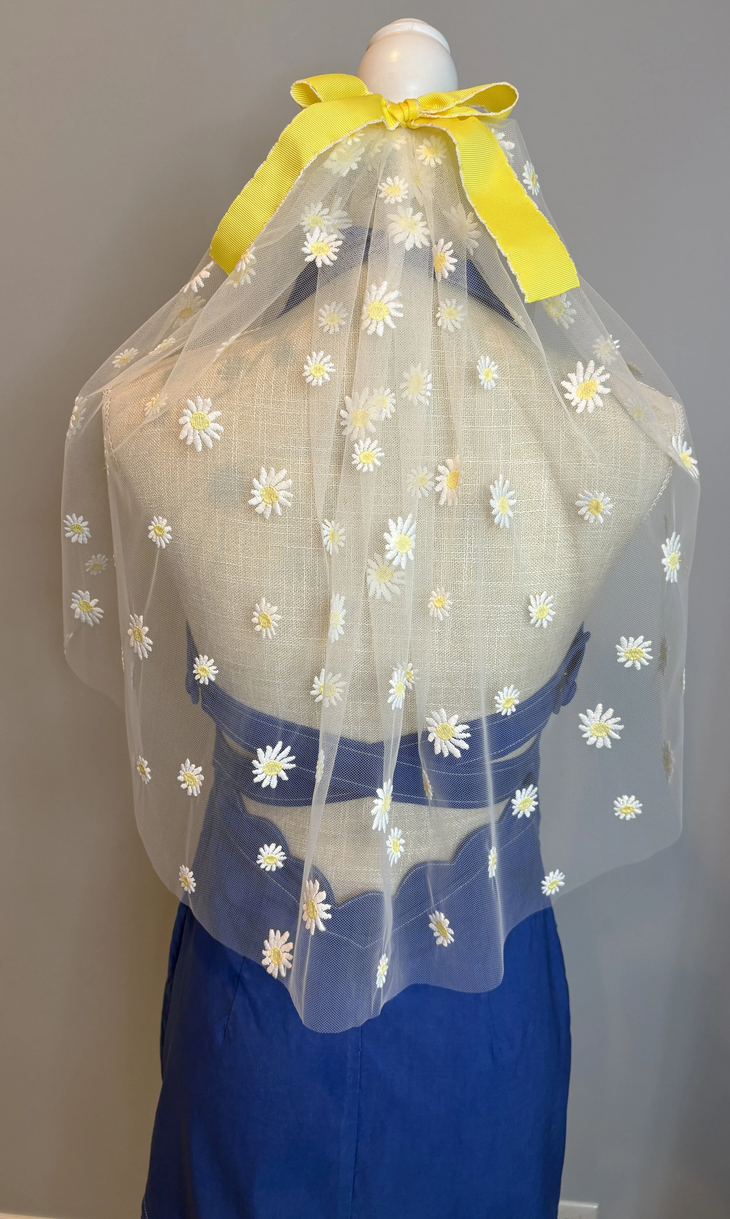 Daisy Tulle with Yellow Bow $60