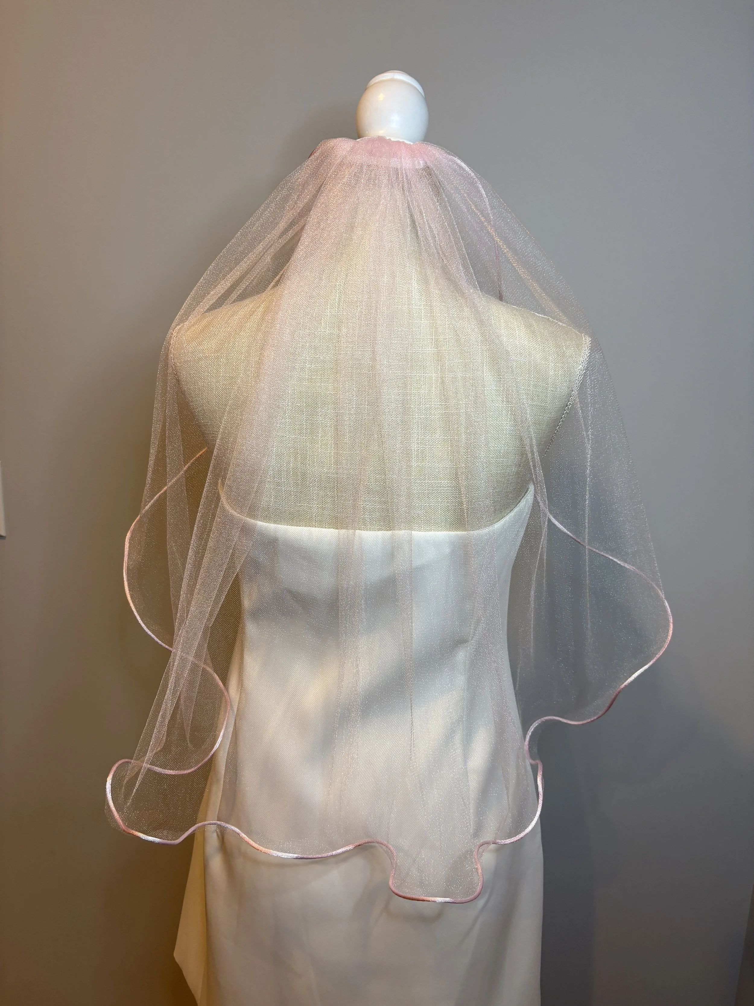 Pink Tulle with Pink Satin Trim $50