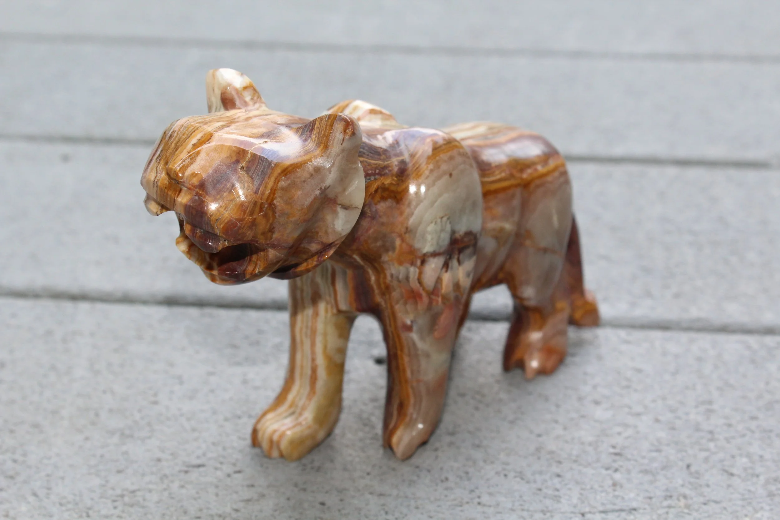 Large Green Onyx Lion