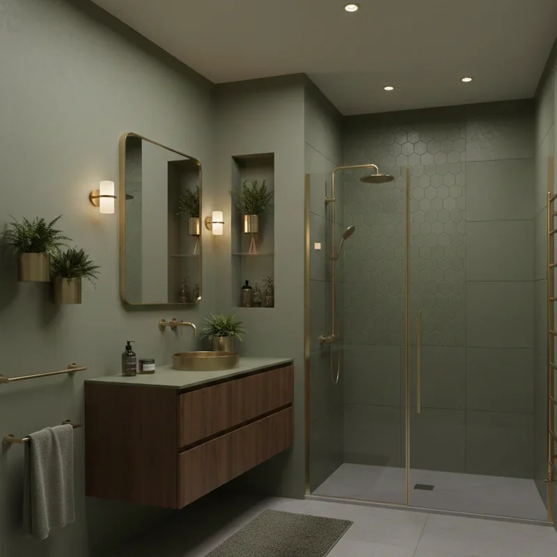Olive Green Bathroom Ideas