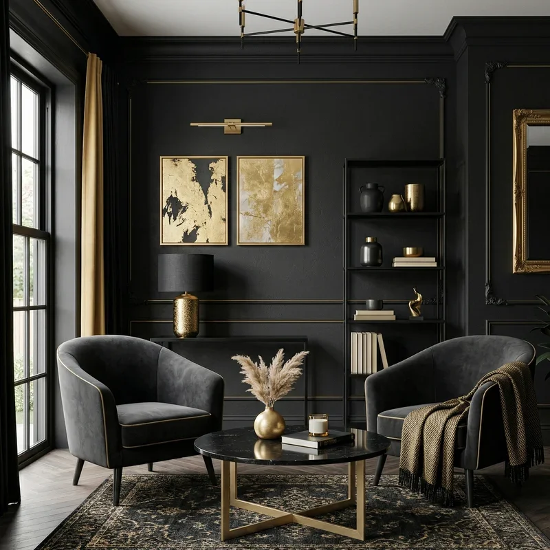 16 Black and Gold Room Ideas to Elevate Your Home Style
