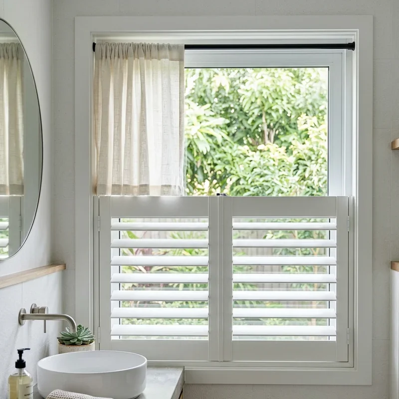 Modern Bathroom Window Curtain Ideas