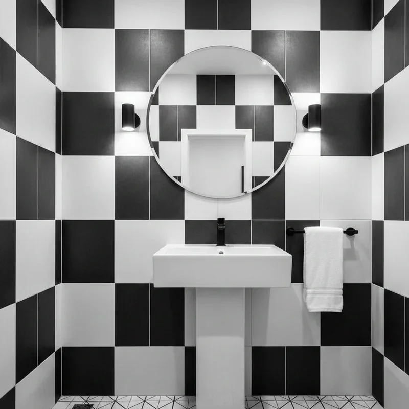 Black and White Powder Room Ideas