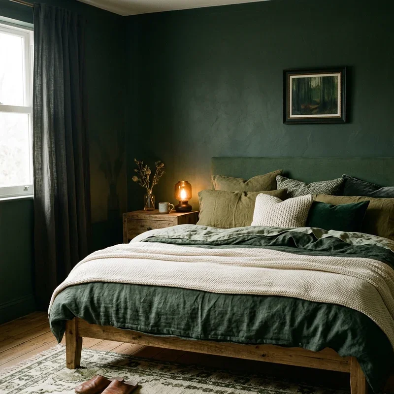 Moody Green Bedroom Ideas