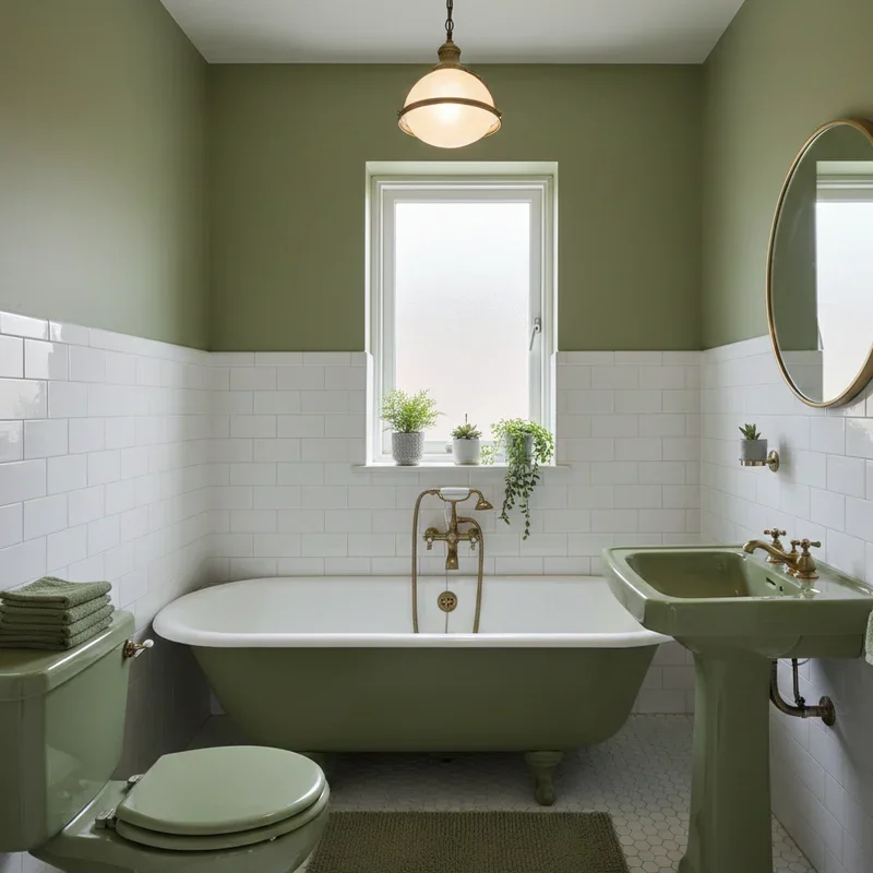 Olive Green Bathroom Ideas