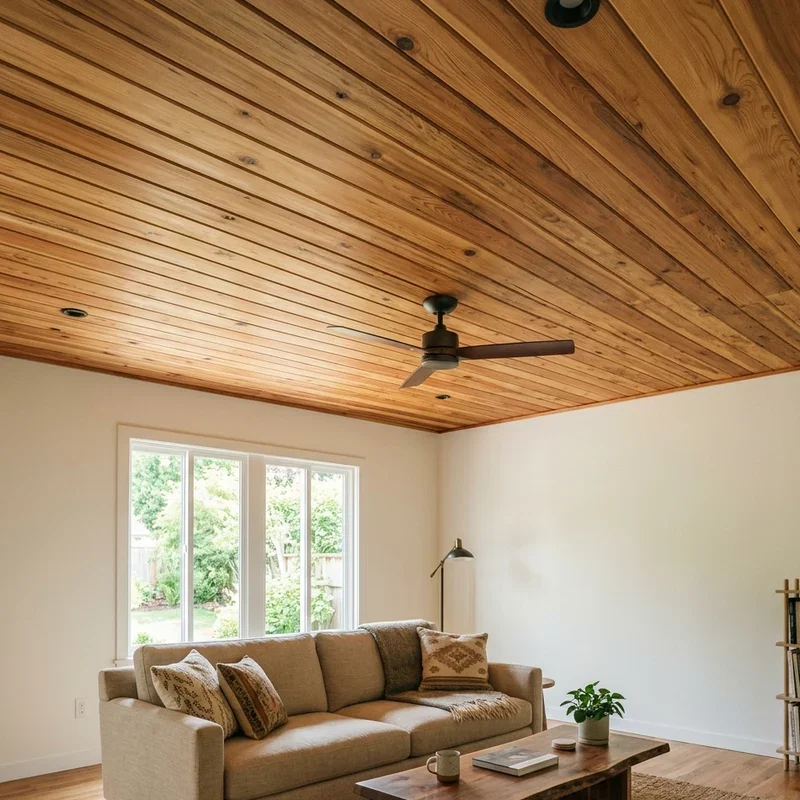 Wood Ceiling Ideas for Living Room
