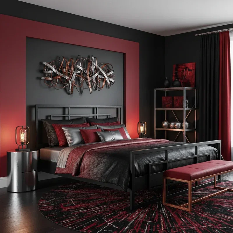 Black and Red Bedroom Ideas