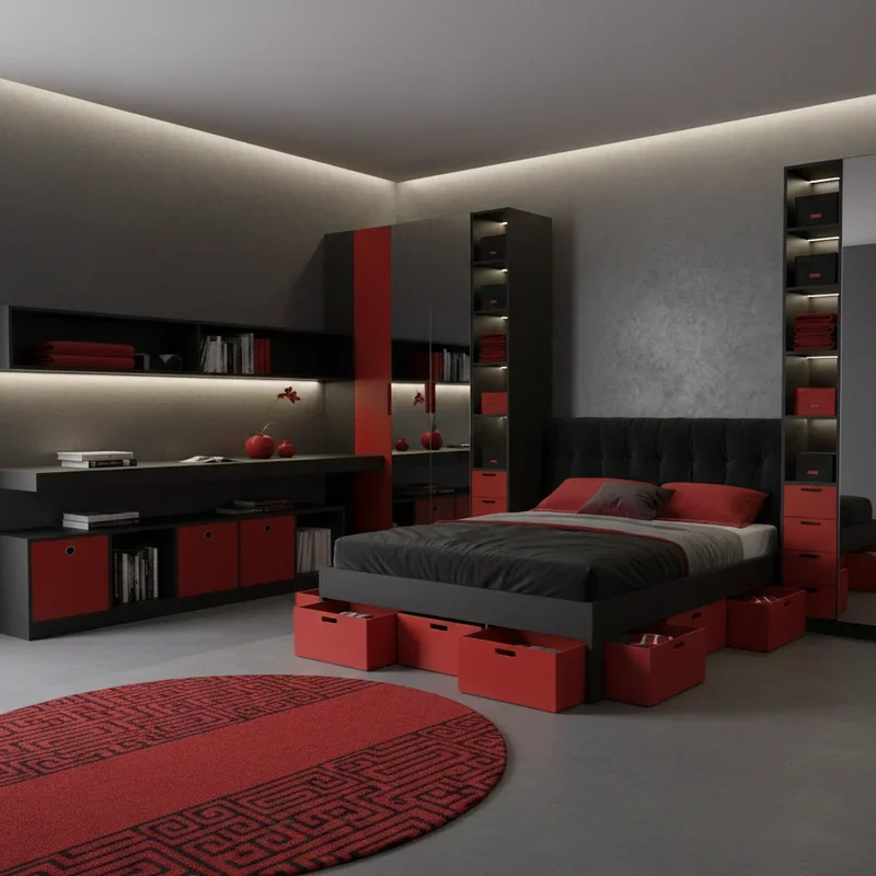 Black and Red Bedroom Ideas