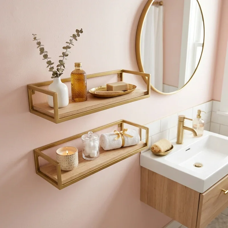 Pink and Gold Bathroom Ideas