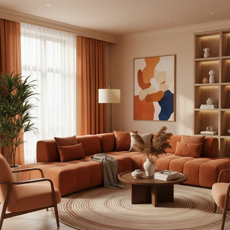 16 Orange Living Room Ideas to Brighten Your Home