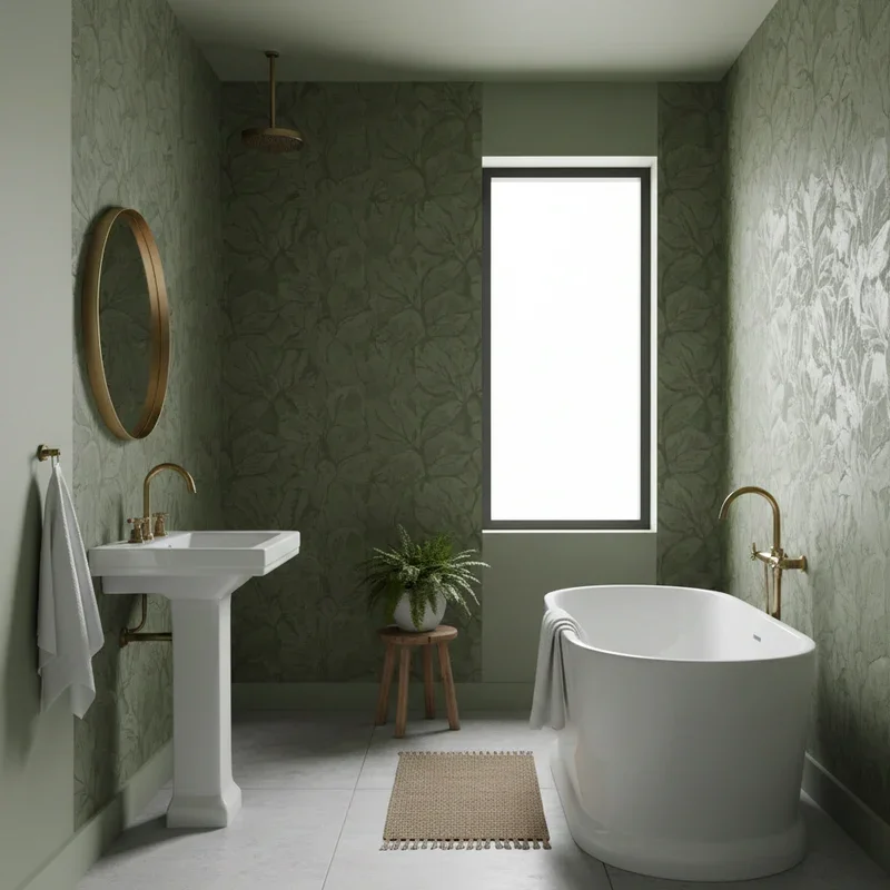 Olive Green Bathroom Ideas