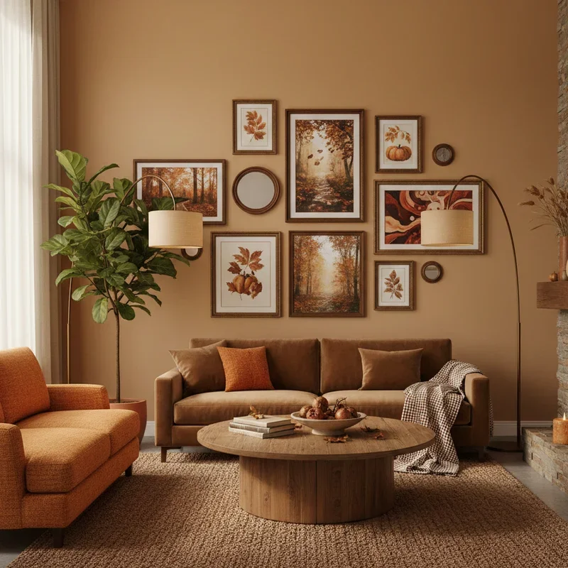 Brown Orange Living Room Ideas