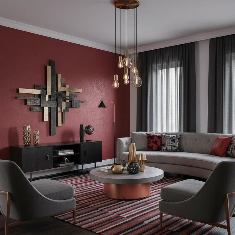 Red Black And Grey Living Room Ideas