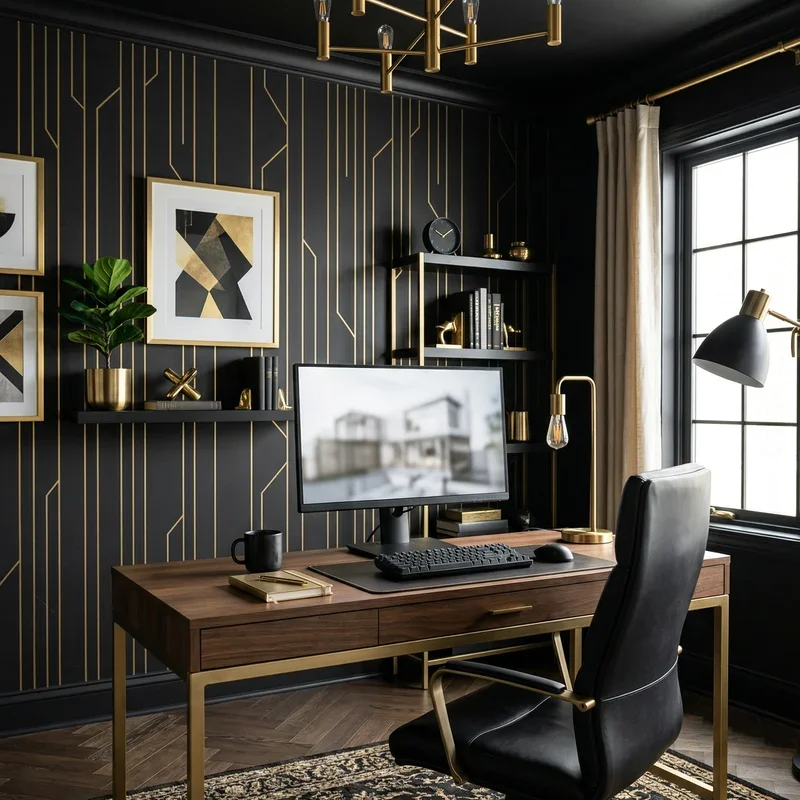 Black and Gold Room Ideas