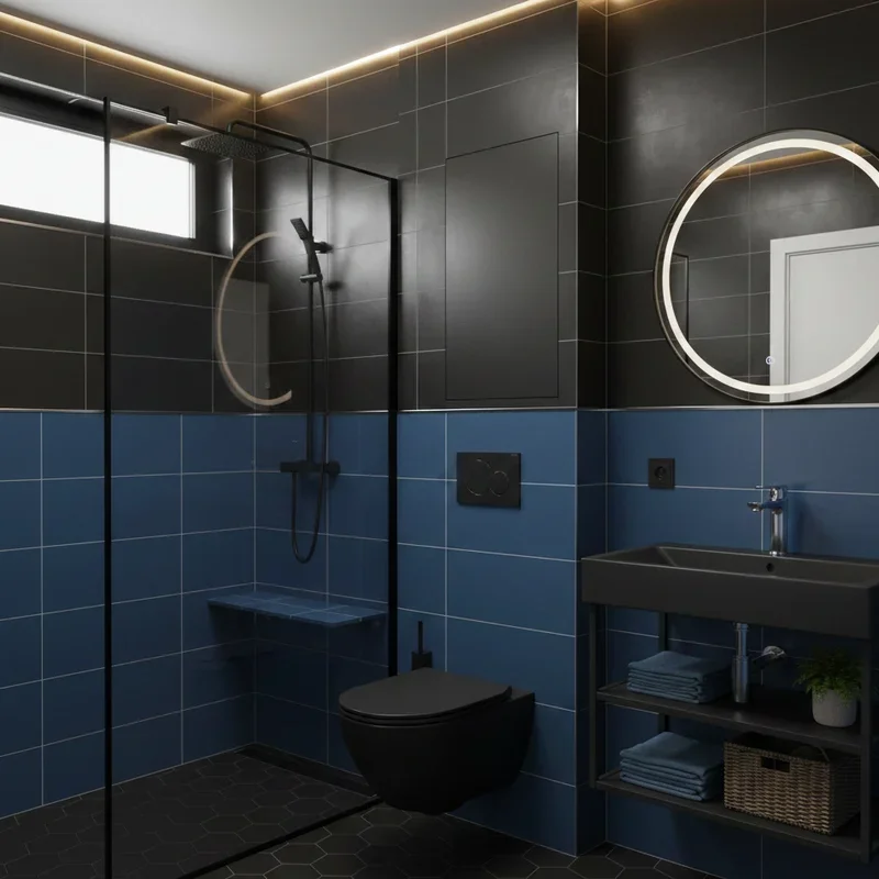 Blue and Black Bathroom Ideas