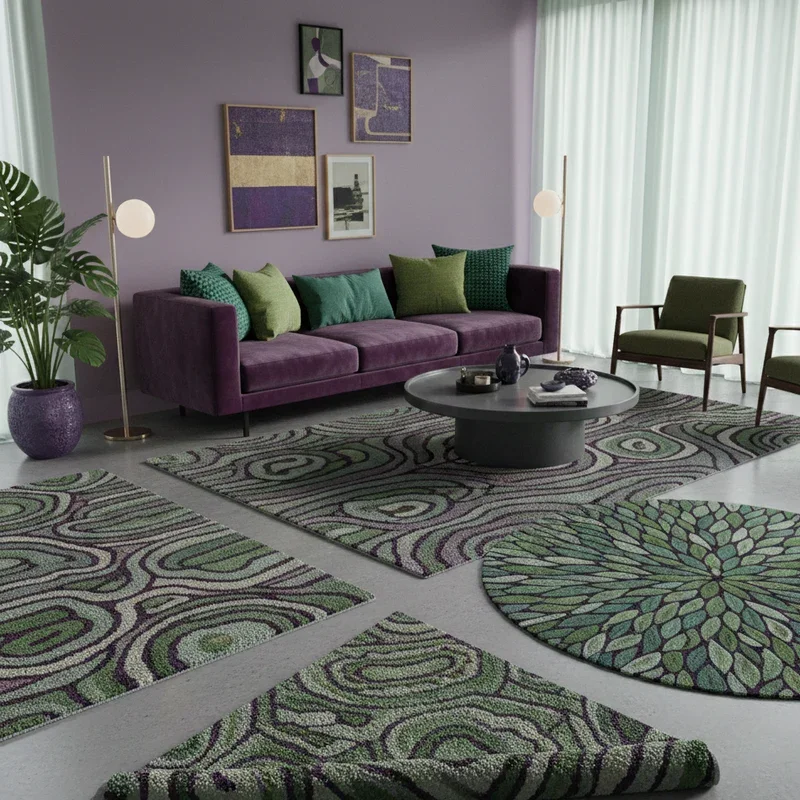 Purple and Green Living Room Ideas