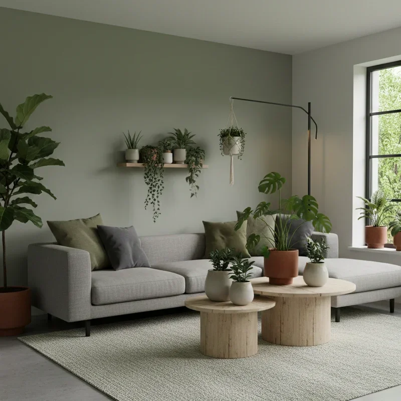 Green and Grey Living Room Ideas