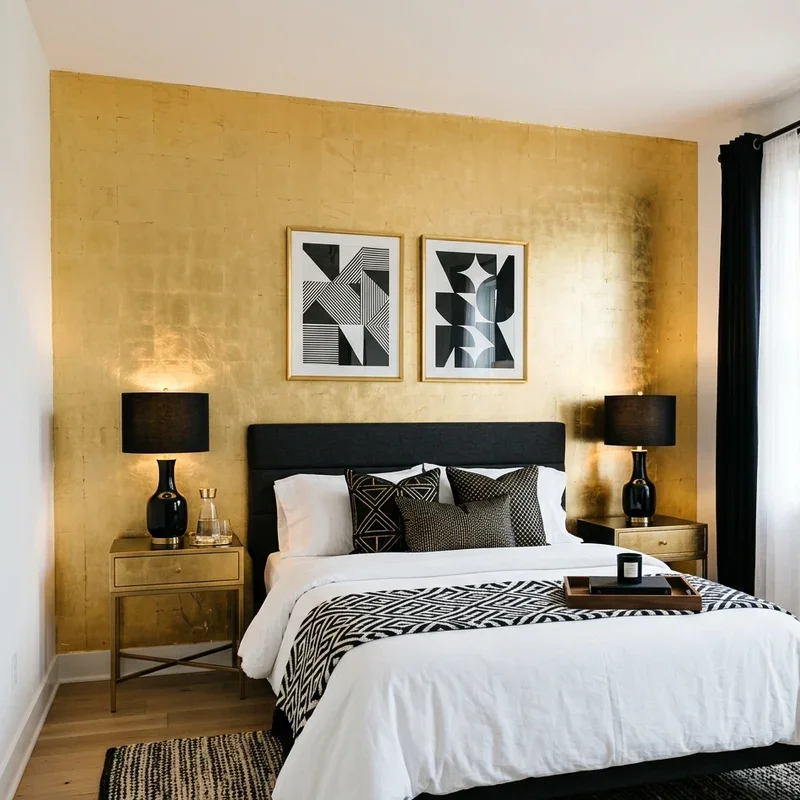 Black White and Gold Bedroom Ideas