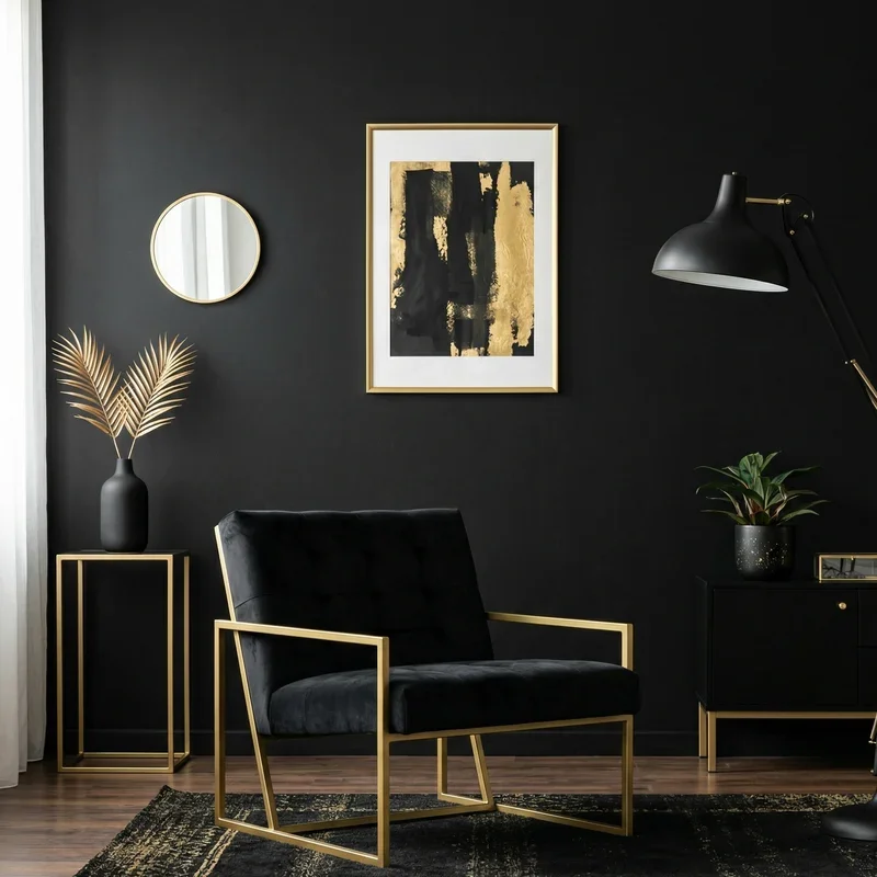 Black and Gold Room Ideas
