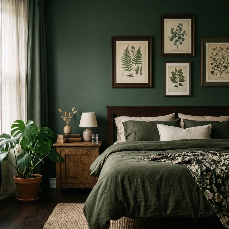 Moody Green Bedroom Ideas