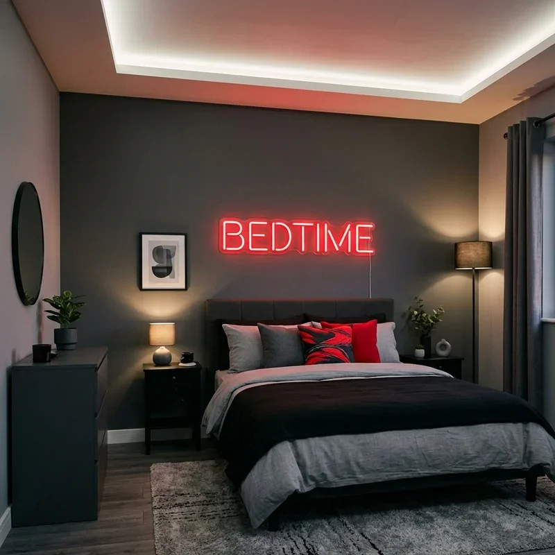 Red Black and Grey Bedroom Ideas