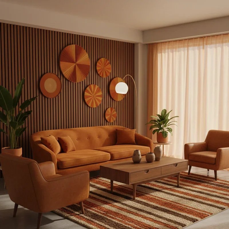Brown Orange Living Room Ideas