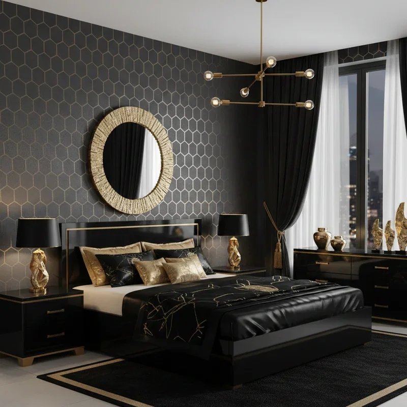 Black and Gold Bedroom Ideas