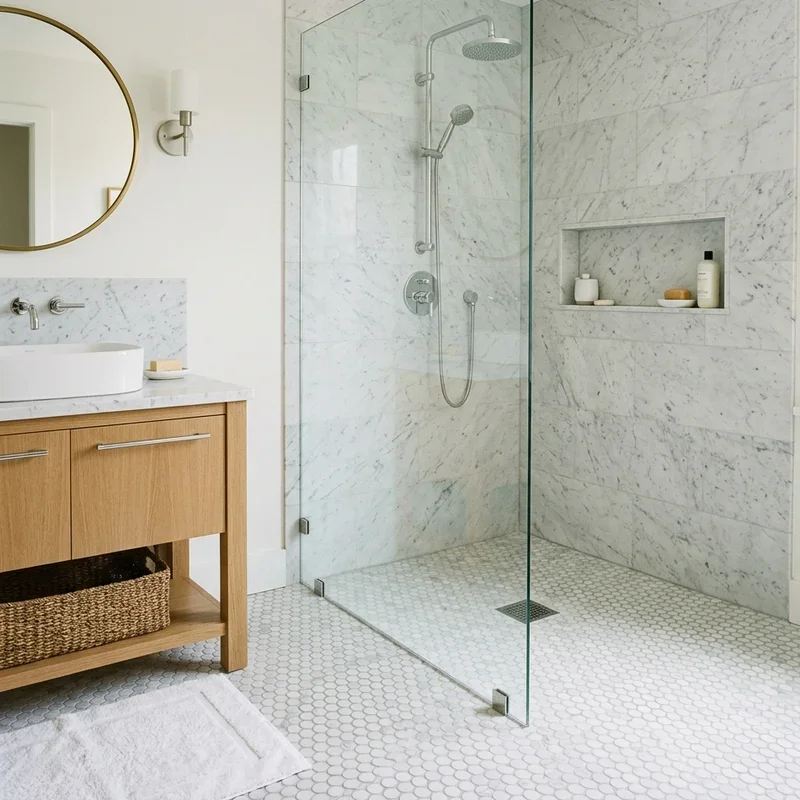 Carrera Marble Bathroom Ideas