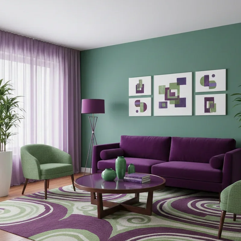 16 Purple and Green Living Room Ideas with Stylish Charm